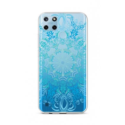 Zadný silikónový kryt na Realme C25Y Blue Mandala