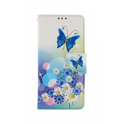 Flipové puzdro na Realme C25Y Biele s motýlikom