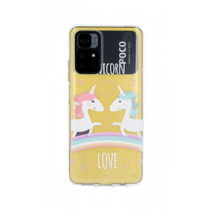 Zadný silikónový kryt na Xiaomi Poco M4 Pro 5G Unicorn Love