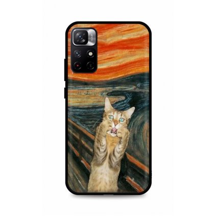 Zadný silikónový kryt DARK na Xiaomi Poco M4 Pro 5G Scared Cat