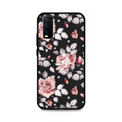 Zadný pevný kryt LUXURY pre Vivo Y20s Black Roses