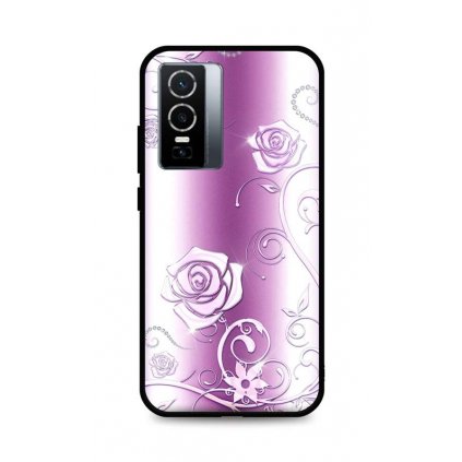 Zadný silikónový kryt DARK na Vivo Y76 5G Abstract Roses