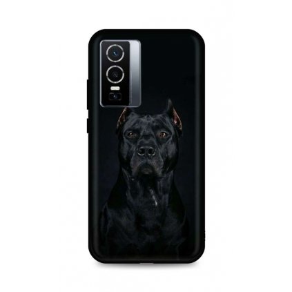 Zadný silikónový kryt DARK na Vivo Y76 5G Dark Pitbull