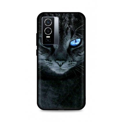 Zadný silikónový kryt DARK na Vivo Y76 5G Dark Cat