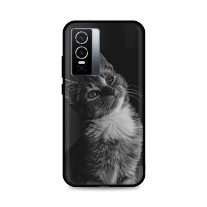 Zadný silikónový kryt DARK na Vivo Y76 5G Cute Cat