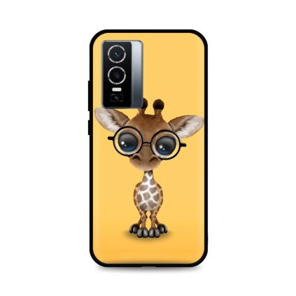 Zadný silikónový kryt DARK na Vivo Y76 5G Cute Giraffe