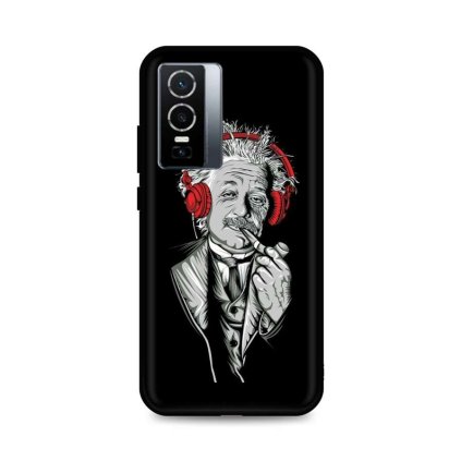 Zadný silikónový kryt DARK na Vivo Y76 5G Albert Einstein