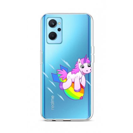 Zadný silikónový kryt na Realme 9i Flying Unicorn