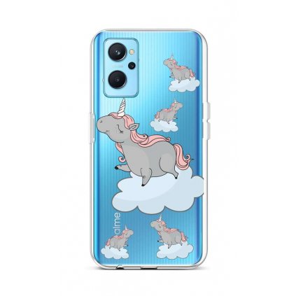 Zadný silikónový kryt na Realme 9i Grey Unicorns