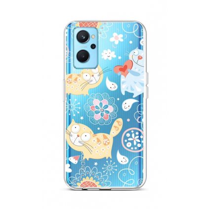 Zadný silikónový kryt na Realme 9i Happy Cats