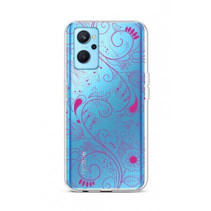 Zadný silikónový kryt na Realme 9i Pink Ornament