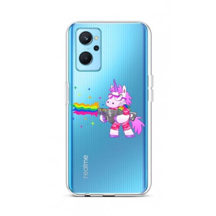 Zadný silikónový kryt na Realme 9i Rainbow Gun