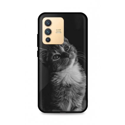 Zadný silikónový kryt DARK na Vivo V23 5G Cute Cat