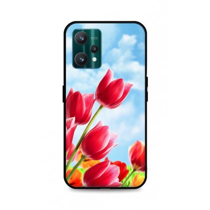 Zadný silikónový kryt DARK na Realme 9 Pro Tulips