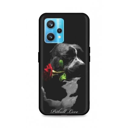 Zadný silikónový kryt DARK na Realme 9 Pro+ Pitbull Love