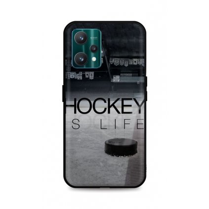 Zadný silikónový kryt DARK na Realme 9 Pro Hockey Is Life