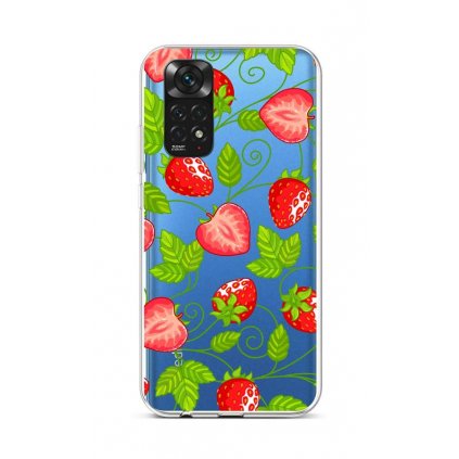 Zadný silikónový kryt na Xiaomi Redmi Note 11 Strawberries