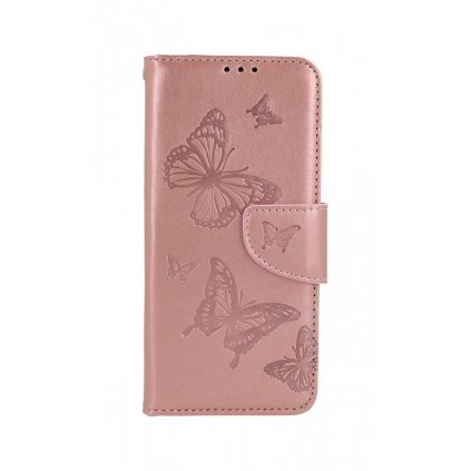 Flipové púzdro na Xiaomi Redmi Note 11 Butterfly ružové svetlé