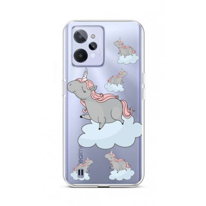 Zadný silikónový kryt na Realme C31 Grey Unicorns