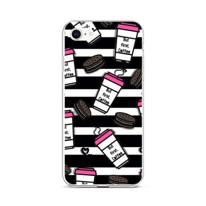 Zadný silikónový kryt na iPhone SE 2022 Kafíčka