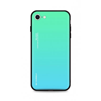 Zadný pevný kryt LUXURY na iPhone SE 2022 dúhový zelený
