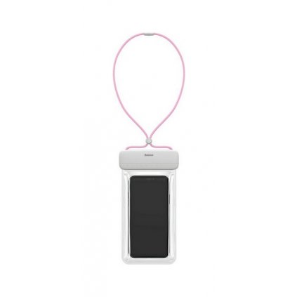 Vodotesné púzdro na mobil Baseus Let's Slip bielo-ružové