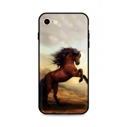 Zadný silikónový kryt DARK na iPhone SE 2022 Brown Horse