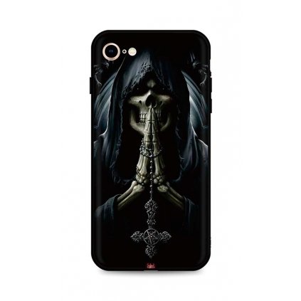 Zadný silikónový kryt DARK na iPhone SE 2022 Grim Reaper