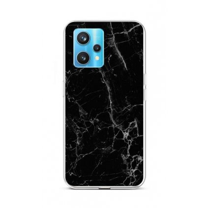 Zadný silikónový kryt STYLE na Realme 9 Pro+ Mramor čierny