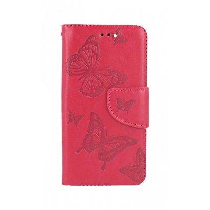 Flipové púzdro na iPhone SE 2022 Butterfly ružové