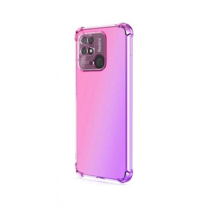 Zadný kryt na Xiaomi Redmi 10C Shock dúhový ružovo-fialový