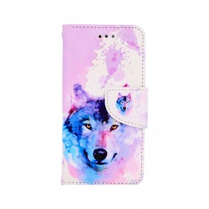 Flipové puzdro na iPhone SE 2022 Polárny vlk
