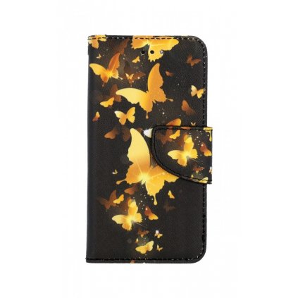 Flipové puzdro na iPhone SE 2022 Luxusní motýliky
