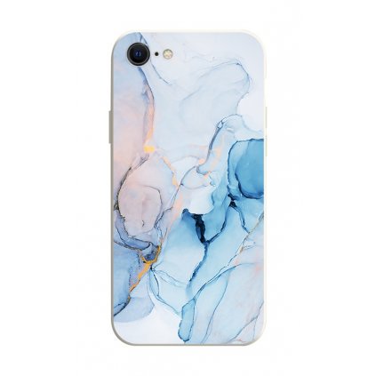 Zadný kryt na iPhone SE 2020 Mramor modrý