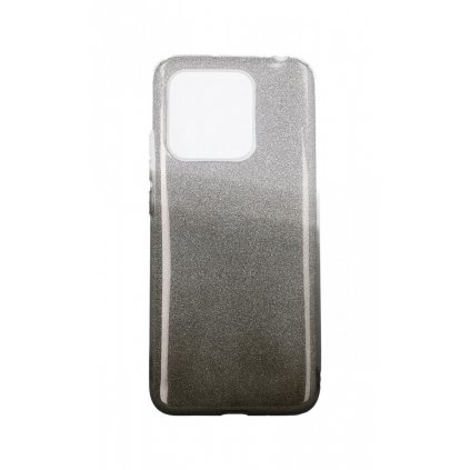 Zadný pevný kryt na Xiaomi Redmi 10C glitter strieborno-čierny