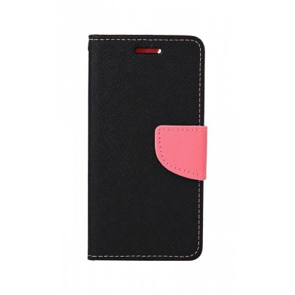Flipové púzdro na iPhone SE 2020 čierno-ružové