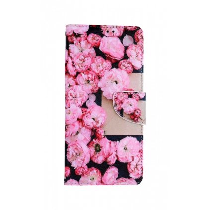 Flipové puzdro na Xiaomi Redmi 10C Ružové kvety