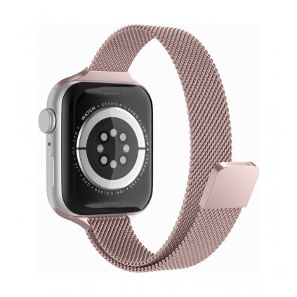 Oceľový remienok Watchband W034 pre Apple Watch 3-4-5-6-7-SE 42-44-45 mm ružový