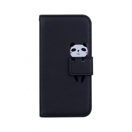 Flipové puzdro na Xiaomi Redmi Note 11 Pro čierne s pandou