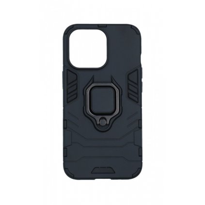 Ultra odolný zadný kryt na iPhone 14 Pro čierny s prsteňom