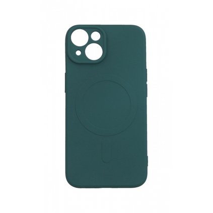 Zadný kryt na iPhone 14 s MagSafe tmavo zelený