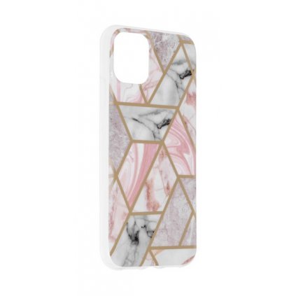 Zadný pevný kryt na iPhone 11 Marble Pink Hex