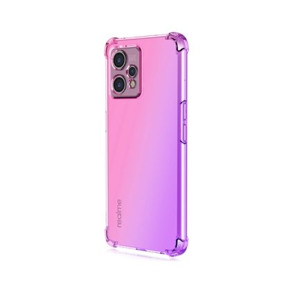 Zadný kryt na Realme 9 Pro+ Shock dúhový ružovo-fialový