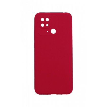 Zadný kryt Essential na Xiaomi Redmi 10C malinovo červený