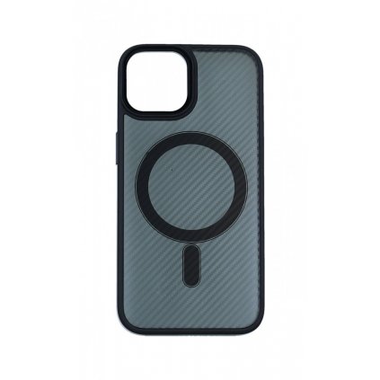Zadný pevný kryt Magnetic Carbon na iPhone 14 tmavý