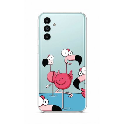 Zadný kryt na Samsung A13 5G Cartoon Flamingos