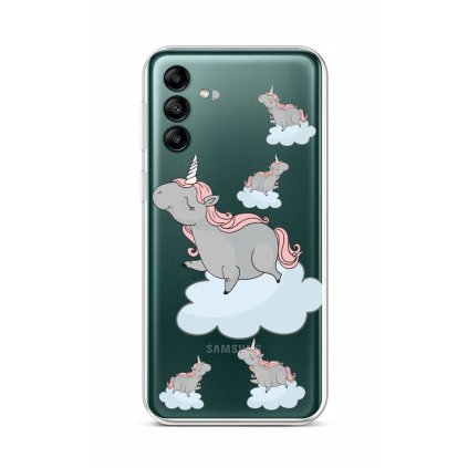 Zadný kryt na Samsung A04s Grey Unicorns