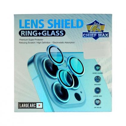 Tvrdené sklo RING+ Diamond na zadný fotoaparát iPhone 13 mini modré