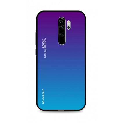 Zadný pevný kryt LUXURY na Xiaomi Redmi Note 8 Pro dúhový purpurový