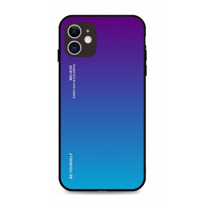 Zadný pevný kryt LUXURY na iPhone 11 dúhový purpurový